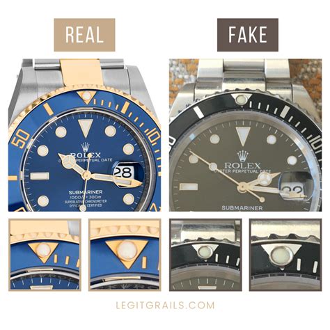 how to spot a fake rolex two tone submariner|counterfeit rolex submariner.